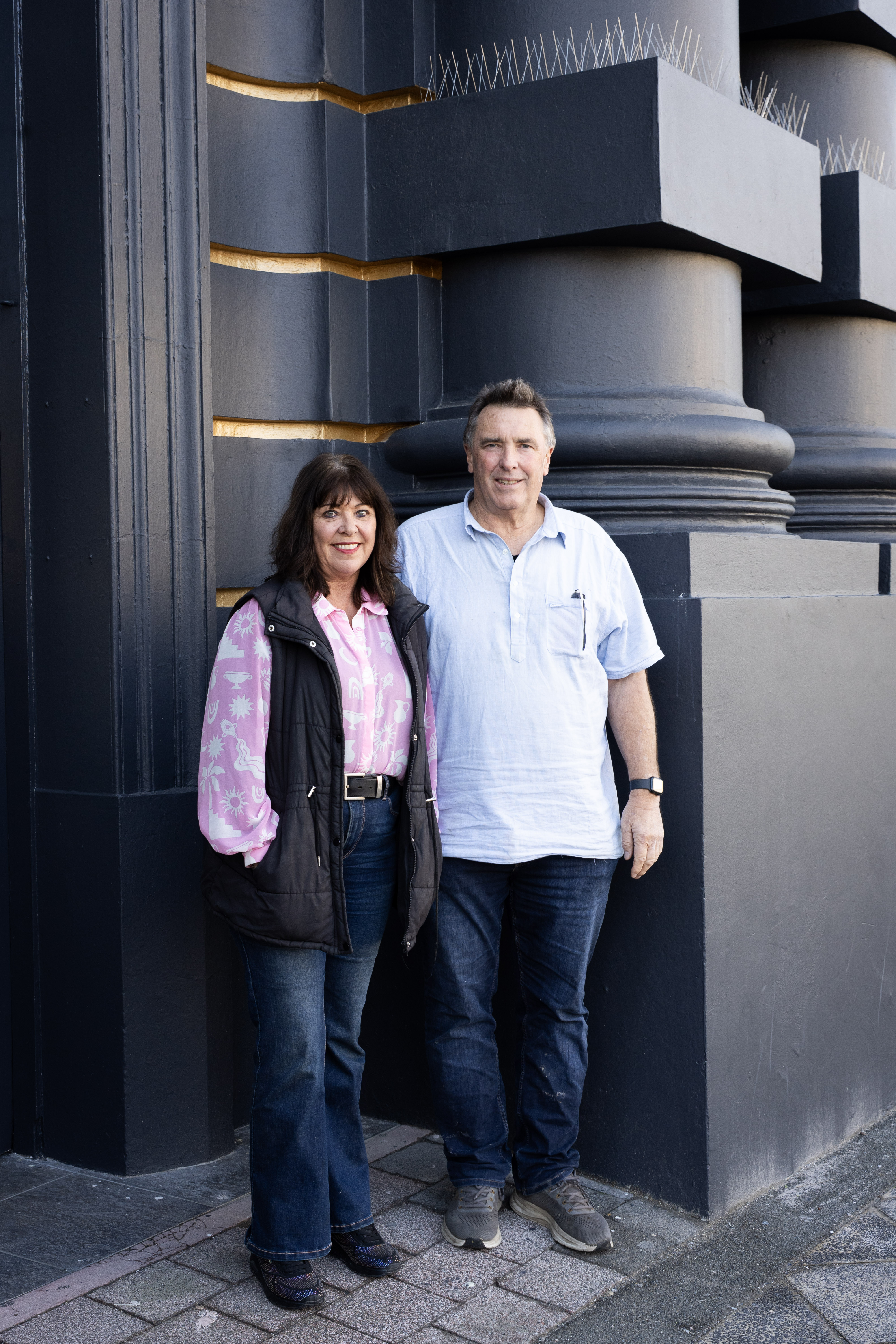 Robbie and Karen McCann outside their heritage building