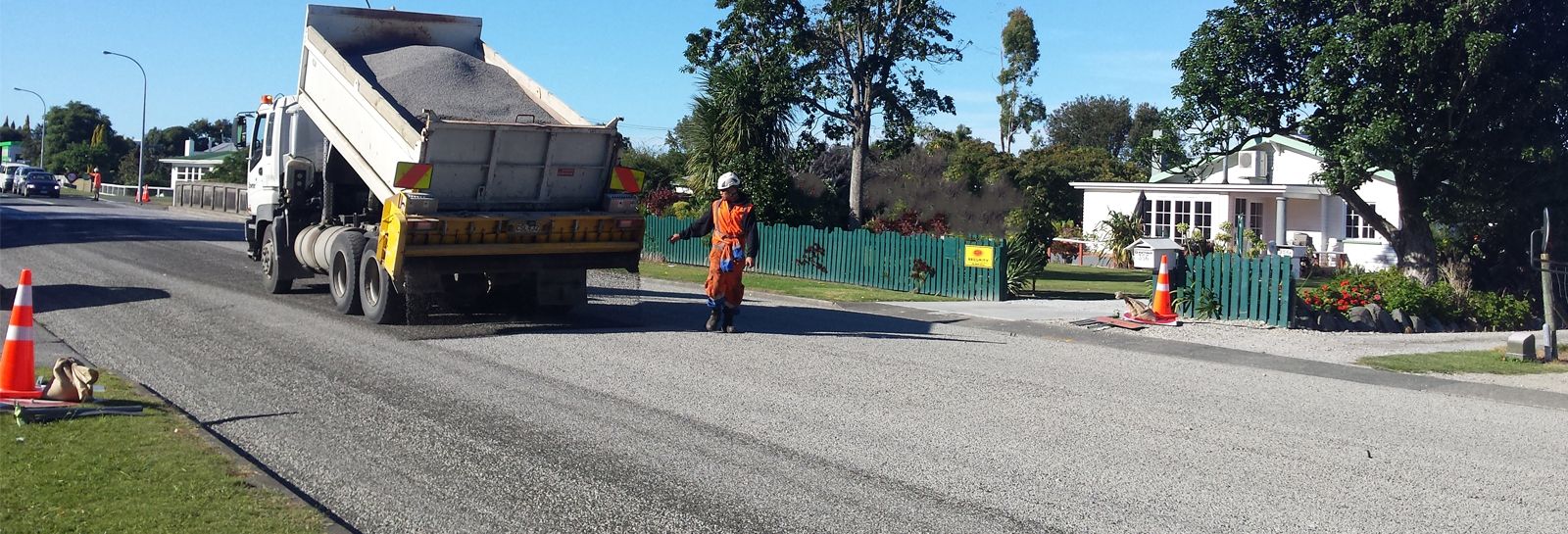 Road works banner image