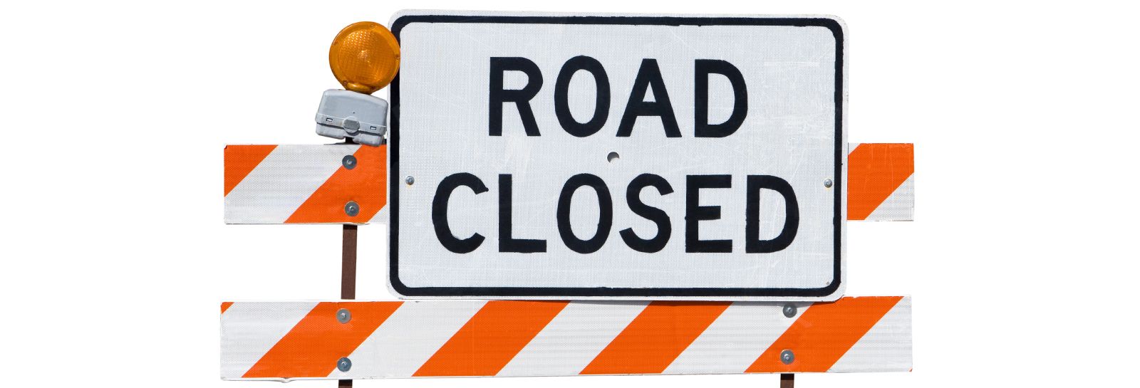 Closed road banner image