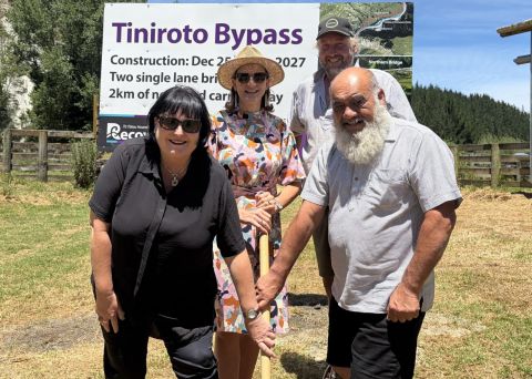 Tiniroto bypass construction begins