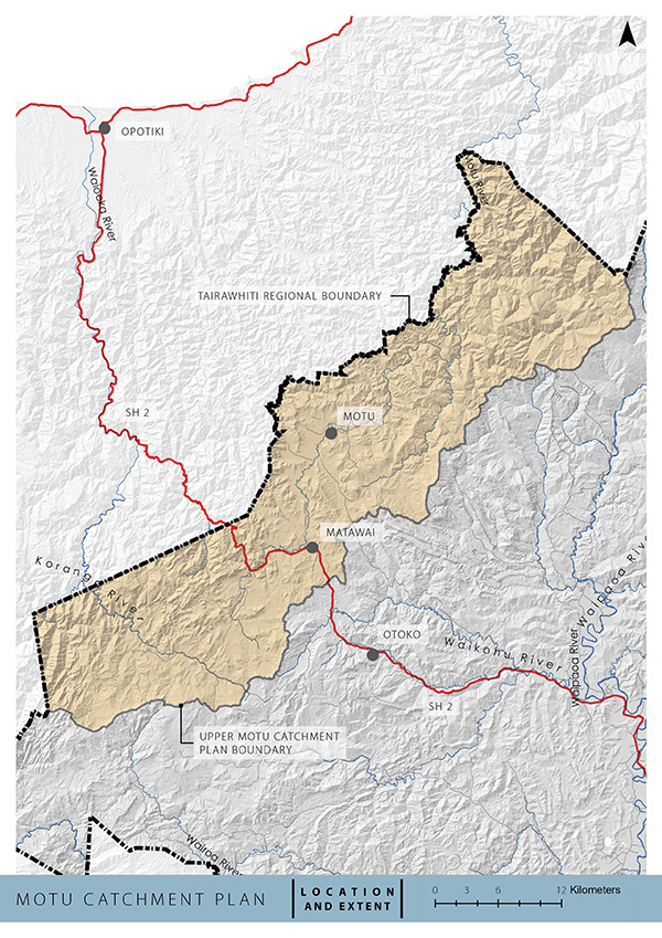 Motu Catchment Plan Map