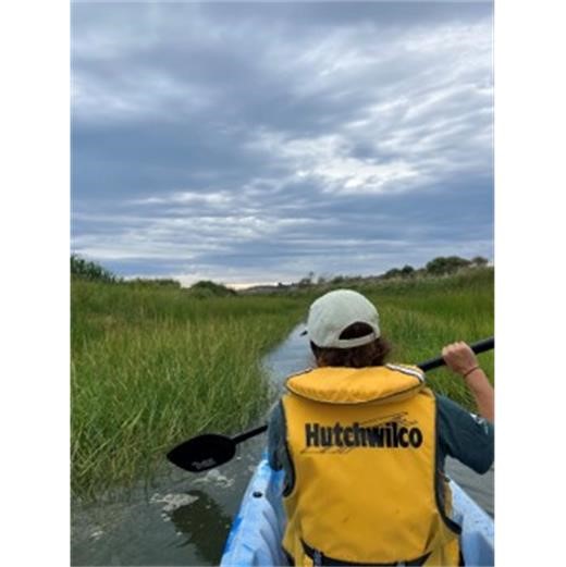 Saltwater wedge mapping kayaking up stream May 2024