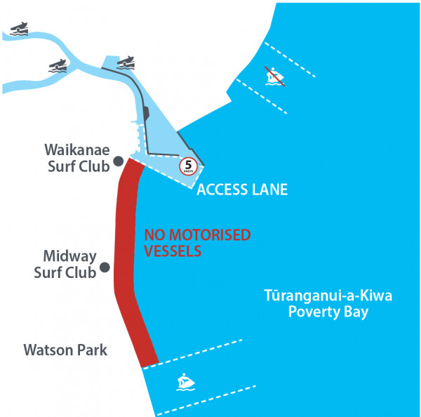 Jet ski Gisborne Map