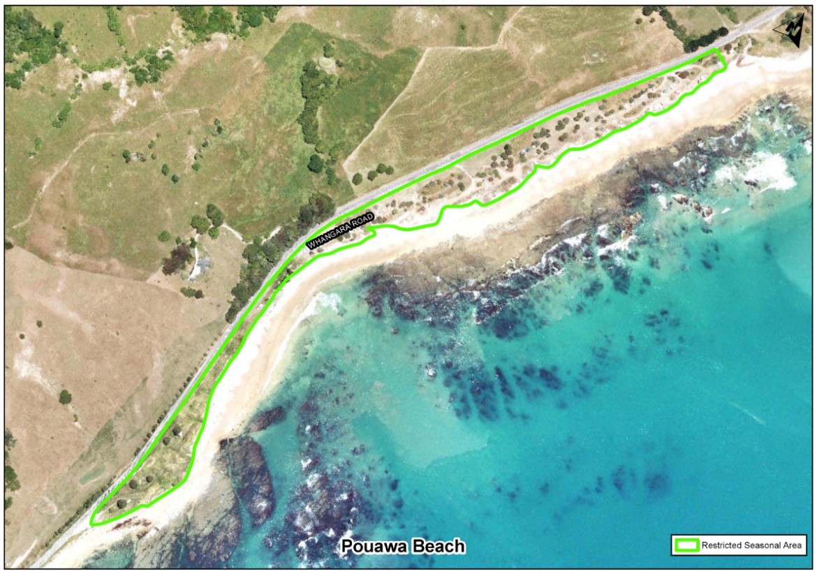 Restricted seasonal camping area