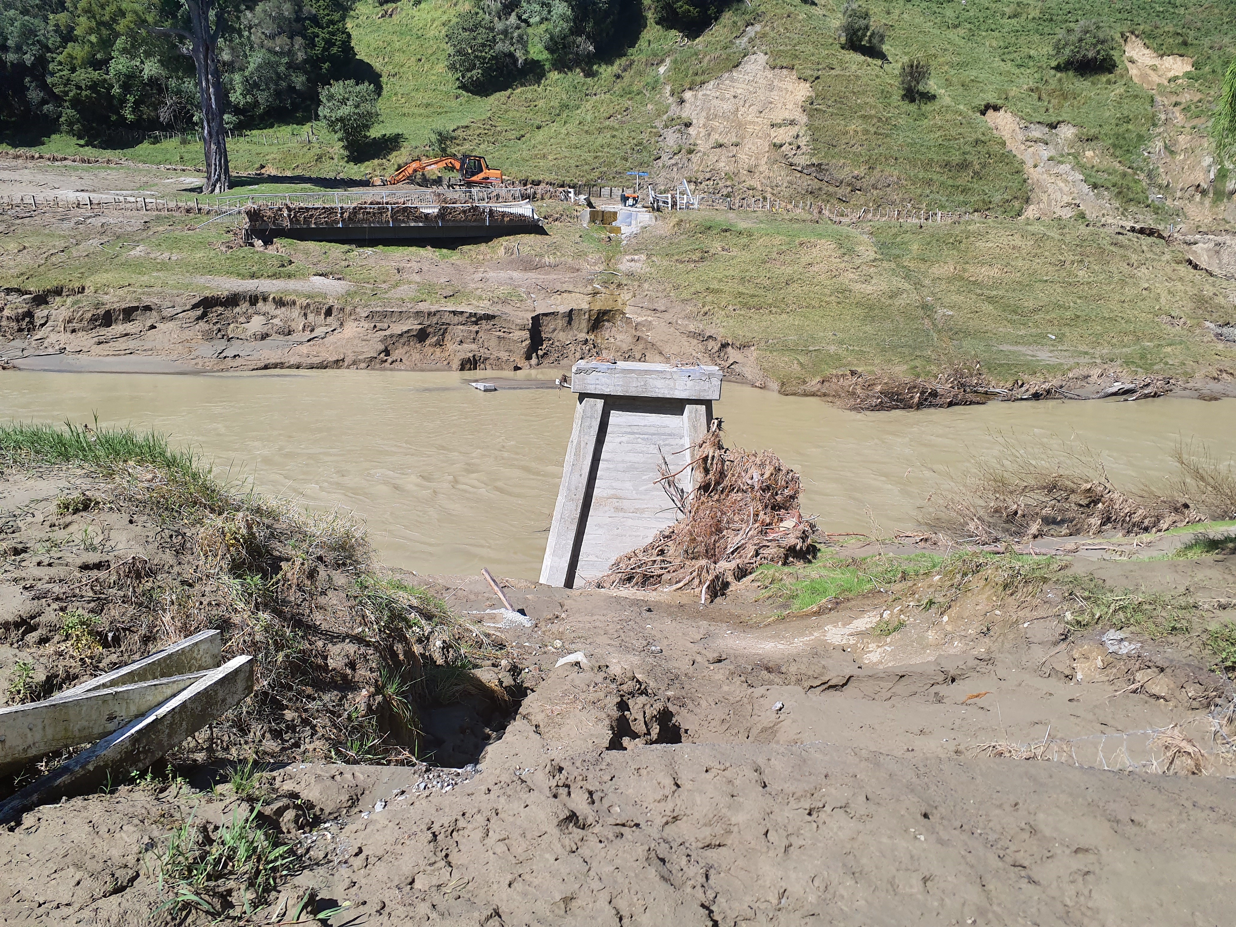 Hollywood Bridge after Cyclone Gabrielle