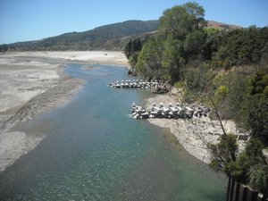 Waiapu River with groynes