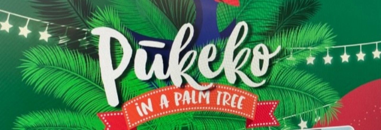 Pukeko in a palm tree banner image