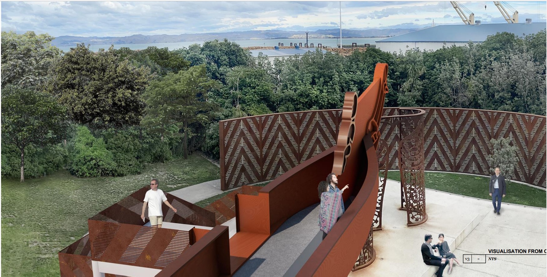 Te Maro viewing platform on 1000-year bridge