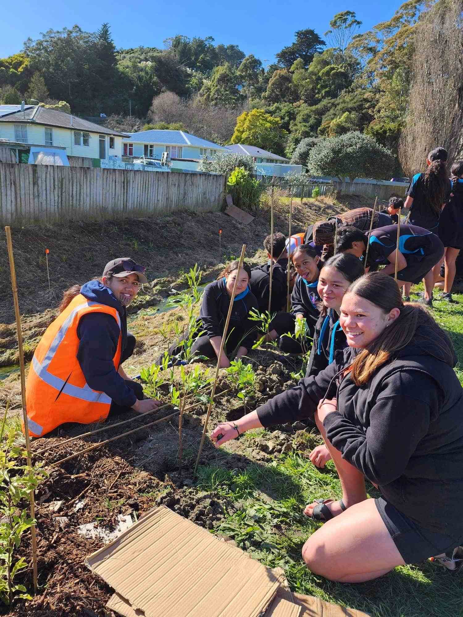 Waikirikiri Stream being planted 2023