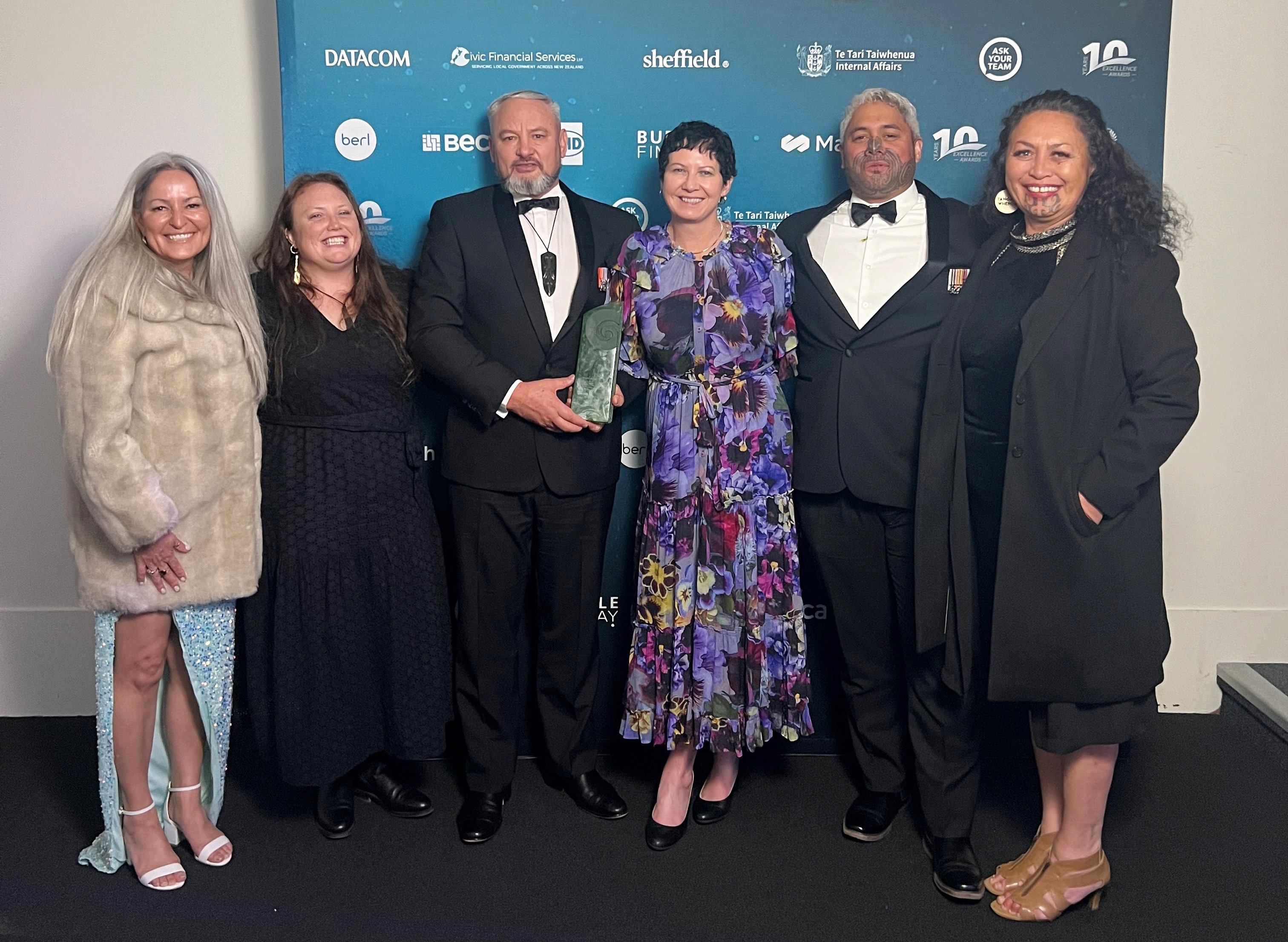 Taituarā LG awards with anita nedine ben lillian charlotte and kume