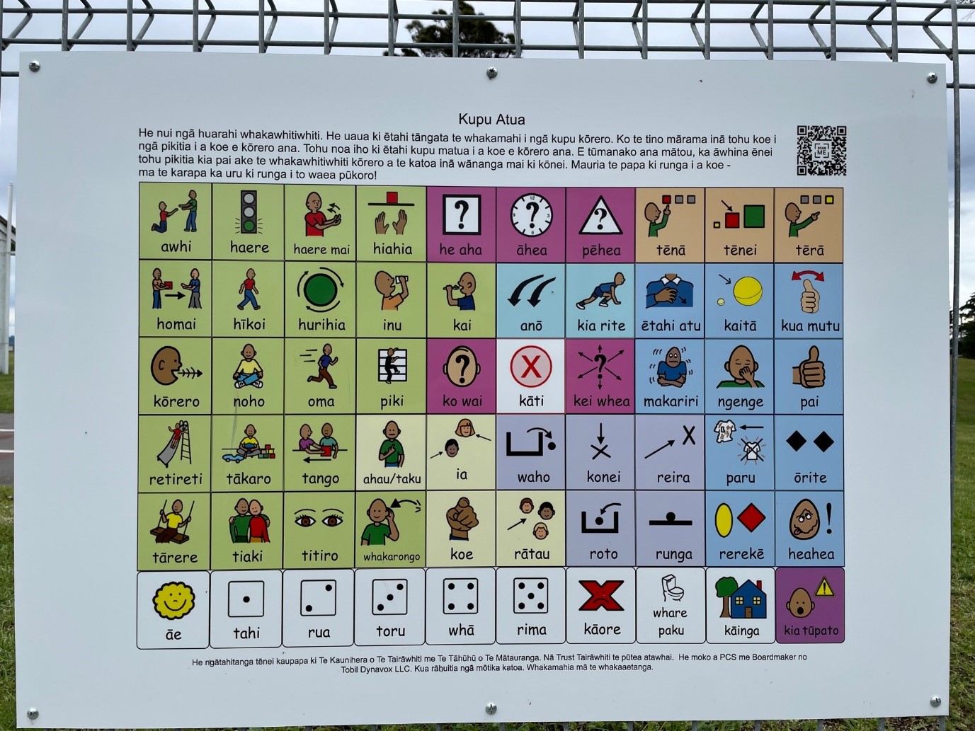 Core board in te reo Māori